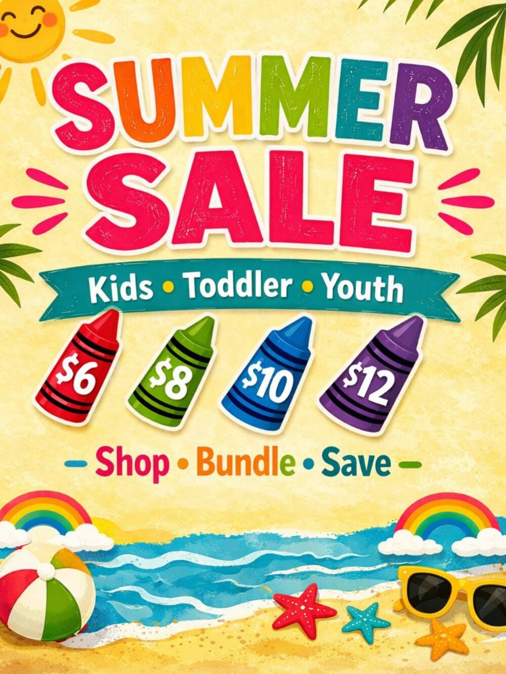 SUMMER SALE • Kids Toddler Youth • $6 $8 $10 $12 • Bundle & Save
